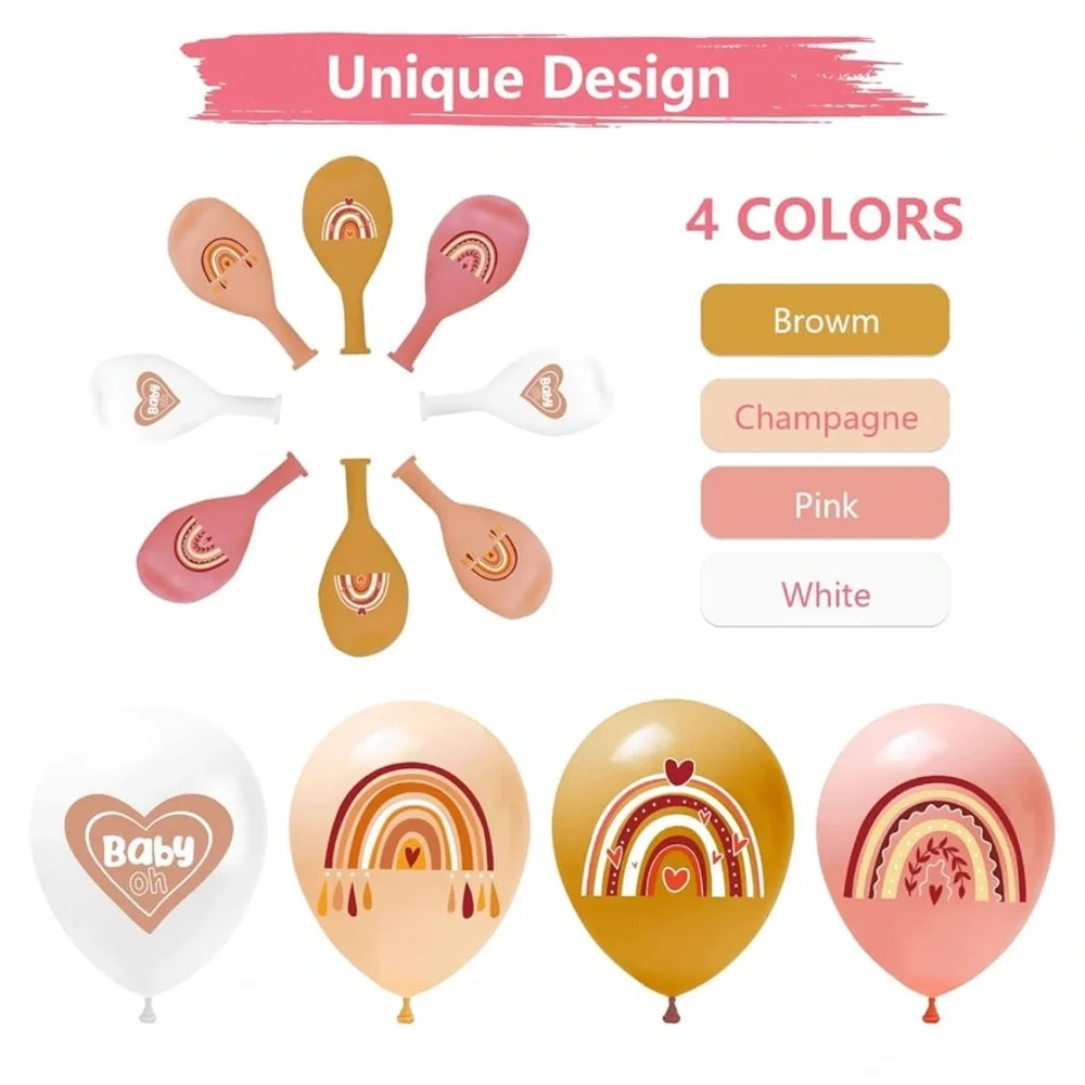 Boho Rainbow Baby Shower Decorations- Oh Baby Rainbow Baby Shower
